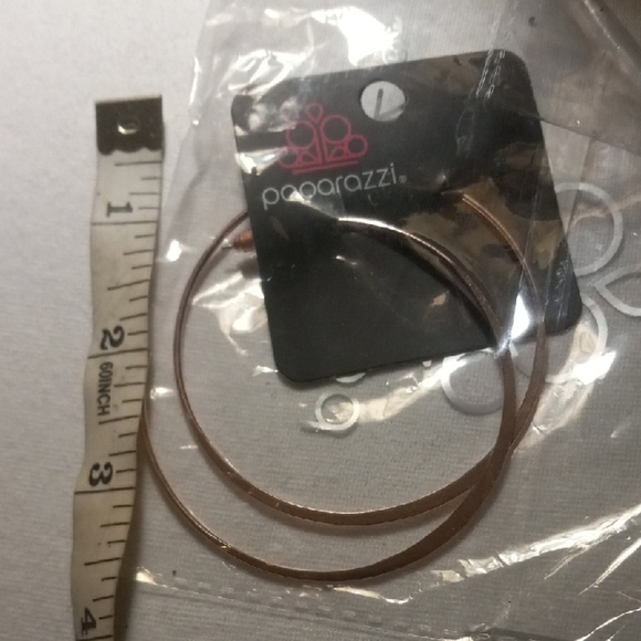 Paparazzi Rose Gold Hoop Earrings - Picture 4 of 5